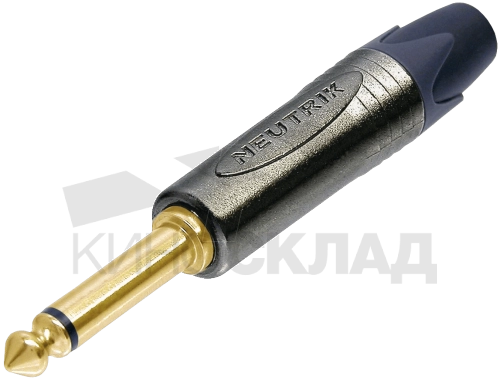 Разъём джек Neutrik NP2X-BAG 6,3 мм моно кабельный черный (папа)