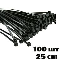 Картинка  Стяжка нейлоновая 250x2.5мм, черные, 100 шт.    CV-250B
